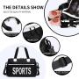 Waterproof Oxford Pink Sports Gym Tote Bags With Pocket And Shoes Compartment Lightweight Single Shoulder Travel Bag