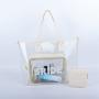 Keymay New Design Stock 10 Colors High Quality Summer Popular Transparent PVC Waterproof Handbag Tote Beach Bag Clear Tote Bags