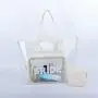 Keymay New Design Stock 10 Colors High Quality Summer Popular Transparent PVC Waterproof Handbag Tote Beach Bag Clear Tote Bags