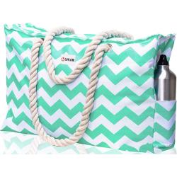 Gelory Special Big Stripe Shoulder Handbags Shopping Bag Beach Handbag New Fashion Canvas Bag Wild Rough Twine Striped Beach Bag