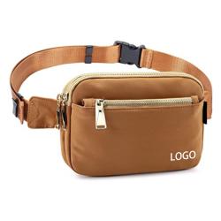 custom water proof metal zipper fanny pack black waist belt pouch pocket nylon Large 2L athletica everywhere belt bag