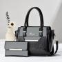 New design casual shoulder women's bag 2024 new large capacity tote bag bright leather fashion ladies handbag