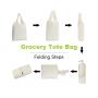 Reusable Grocery Totes Bags Cotton Canvas Foldable Shopping Bags with handle