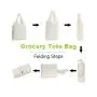 Reusable Grocery Totes Bags Cotton Canvas Foldable Shopping Bags with handle