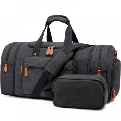 Heavy Duty Zipper Weekender Overnight Duffle Travel Gym Sport Duffel Bag with Shoe Compartments Sports Messenger Crossbody Bag