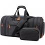 Heavy Duty Zipper Weekender Overnight Duffle Travel Gym Sport Duffel Bag with Shoe Compartments Sports Messenger Crossbody Bag