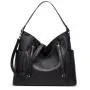 Solid Color Luxury Ladies' Handbag Long Strap High Quality Leather Polyester Lining Elegant Stylish Tassel Decoration Zip