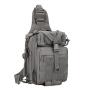 Luya Unisex Single Shoulder Fishing Backpack Outdoor Multi-Functional Chest Bag with Zipper Closure for Fishing Gear and Rods