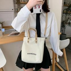 Wholesale High Quality Fashionable Cheap Custom Logo Portable Handbag Women Durable Canvas Travel Tote Bags
