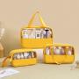 Gelory PVC cosmetic bag translucent waterproof wash bag simple PU portable bath bag large capacity