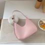 Fashion Factory Outlet Korean Bags Large Capacity Women Simple Underarm Shoulder Bag Ladies PU Leather Hand Bags