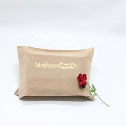 Custom Gold Logo Soft Jewelry Envelope Pouch Luxury Small Velvet Dust Gift Belt Packaging Flap Velvet Bag