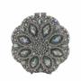sac tendance 2024 Factory Wholesale Luxury Crystal Clutch Bags Purse Metal Chains Round Rhinestone Evening Bags For Woman