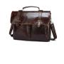 Top Quality Genuine Cow Leather Business Bag Men Messenger Laptop Bag