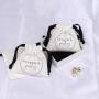 Custom Logo Printing Brush Canvas Jewelry Storage Drawstring Bag Necklace Bracelet Jewelry Pouch
