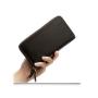 Top Quality Double-deck Long Mens Purse Male Clutch Genuine Leather Zipper Wallet