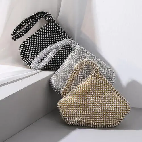 Factory Wholesale Evening Bags Pure Handmade Rhinestone Evening Bags Clutch Handbag Women Clutch Small