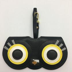 2024 Custom Logo Eye Sun Glasses Pouch Case For Unisex Bag Handbag With Leather Wristlet