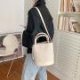 2023 Korean Style Large Capacity Handbag Fashion Stye cross-body single shoulder bag niche stitching canvas Bag bucket bag
