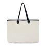 Custom leisure Large lady shoulder bag fashion design PU stitching canvas tote bag College students' ladies handbags bucket bag