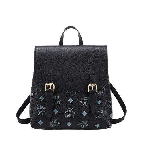 2024 Women's Fashion Small Backpack and Shoulder Bag Printed Contrast Color Bag Lady Style Wholesale
