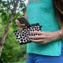 Black and White Polka-Dot PU Leather Makeup bag Cosmetic Bags Make Up Box Case Storage Cosmetic PVC Pouch