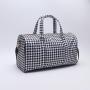 Keymay Custom Large waterproof Houndstooth Black Pink Gym Tote Bag Weekender Overnight Bags Duffle Bags for Men