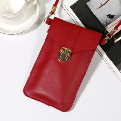 Phone bag for women Fashion Lady's Simple Shoulder Messenger Bag Single Handle New Lock Mobile Phone Case Touch Screen wholesale