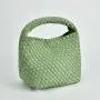 2024 New Braided Bag Fashion Bucket Bag Female Pu Candy Color Shoulder Handbag Trend Child Bag