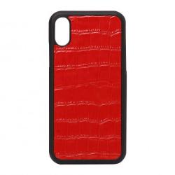 Full Grain Embossed Crocodile Leather Phone Cover For iPhone X/Xs/Xs Max