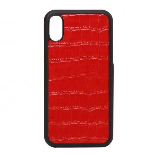 Full Grain Embossed Crocodile Leather Phone Cover For iPhone X/Xs/Xs Max