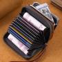 ZR444 Fashion Retro Woman Short Wallet Card Bag Lattice Card Holder Case Girl Purse Female Money Clip Billfold Zipper PU Leather