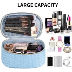 Transparent bags Travel Pouch Leather Blue Makeup Cosmetic Bag Drawstring Lazy  Storage Bag For Packaging Makeup