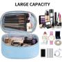 Transparent bags Travel Pouch Leather Blue Makeup Cosmetic Bag Drawstring Lazy  Storage Bag For Packaging Makeup