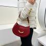 Custom shoulder underarm bag simple hand decoration zipper chain niche design plus logo