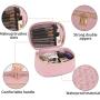 Brown Checkered Makeup Case Portable Pu Cosmetic  Makeup Bag Vegan Leather  Cosmetic Bag Travel Bag For Cosmetics