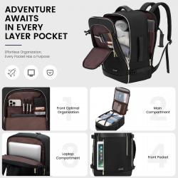 LOVEVOOK 17.3 in Laptop Travel Backpack Carry On Bags Outdoor School Business Backpacks with 3 Packing Cubes 35L Luggage Bag
