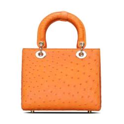 OEM ODM Designer Branded Style Luxury Fashion Quality Genuine Ostrich Skin Leather Small Mini Women Lady Crossbody bags handbag