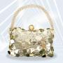 Fashionable rose sequin purses bag ladies handbag party purse wedding shiny evening bag clutches for women pochette femme