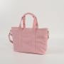 Keymay Custom Large Size Portable Corduroy Organizer  Pink Shopping Bag Beach Tote Bag Women Hand Bags