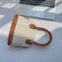 2024 New Japanese Fashion Women Hand Bag Design Handbag PU Splicing Single Shoulder Crossbody Bag Leisure Canvas Shell Bag