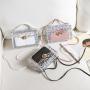 Transparent crossbody bags for women 2024 trend ladies handbag small square bag mini satchel shoulder bag