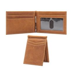 Custom High Quality 100% Genuine Leather RFID Blocking Wallet Men Slim Bifold Wallet