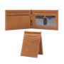 Custom High Quality 100% Genuine Leather RFID Blocking Wallet Men Slim Bifold Wallet