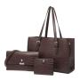 Custom carteras y bolsos de mujer Handbag 3 In 1 Set Tote Bag Pu Leather Crocodile Pattern Female Clutch Handbag