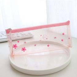 BD061 2023 Transparent Color PVC Tassel Pencil Case High Quality Stationery Storage Bag Hot Sale Small Simple Pencil Bag