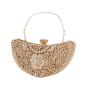 Metal Flower Diamond Handbags Green Bling Dress Bags Women Luxury Rhinestone Evening Bag For Party