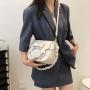 2024 new white pleated cloud armpit pocket fashion simple style ladies Pvc wallet