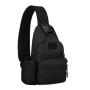 USB Charging Chest Bag Unisex Cycling Sports Bag with Water Bottle One Shoulder Casual Backpack Zipper Closure