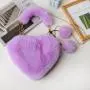 Custom plush Tote bag Heart shape design decorative storage shopping niche design plus logo zipper bag